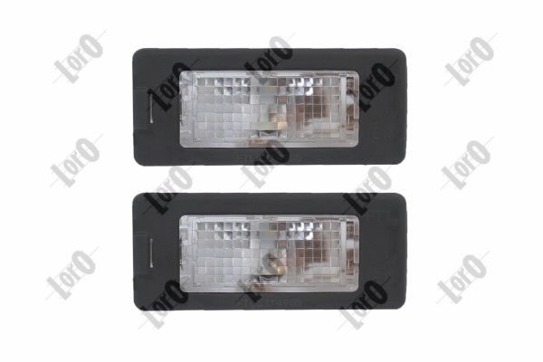 Nummerskiltlys, på begge sider