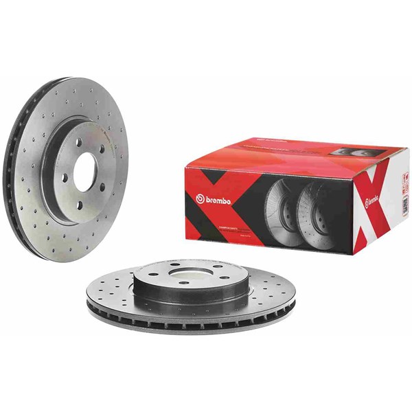 Bremseskive Perforert/ventilert, Framaksel BREMBO BREMBO