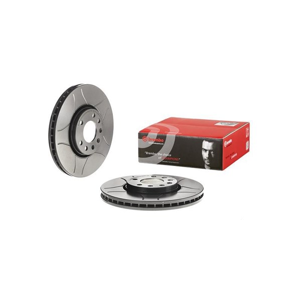 Bremseskive Innvendig ventilert, Framaksel BREMBO Brembo max line BREMBO