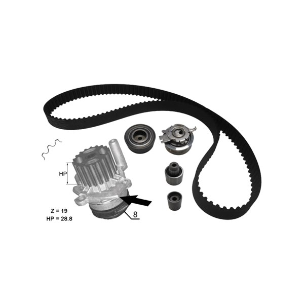 Vannpumpe + tannremmsett DOLZ DOLZ