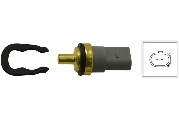 Kjølevæsketemperatursensor, Bak, Foran, Foran kjøleren, Nede, Ven KAVO PARTS