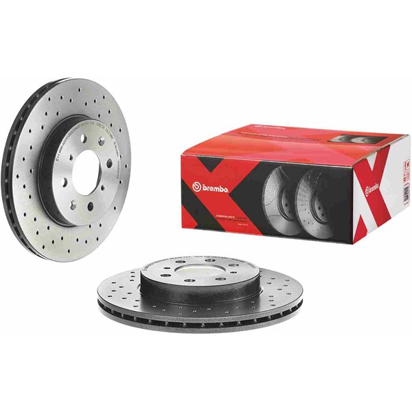 Bremseskive Perforert/ventilert, Framaksel BREMBO BREMBO