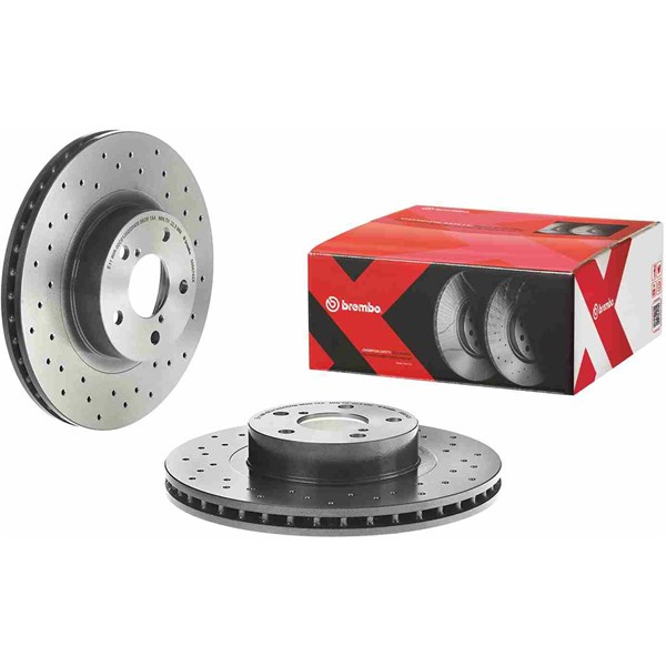 Bremseskive Perforert/ventilert, Framaksel BREMBO BREMBO