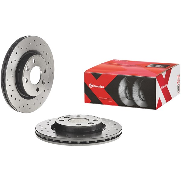 Bremseskive Perforert/ventilert, Framaksel BREMBO BREMBO