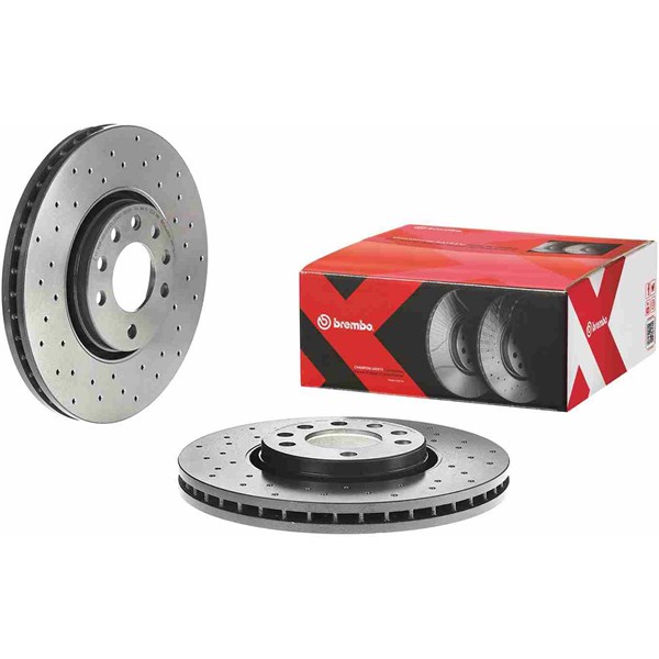 Bremseskive Perforert/ventilert, Framaksel BREMBO BREMBO