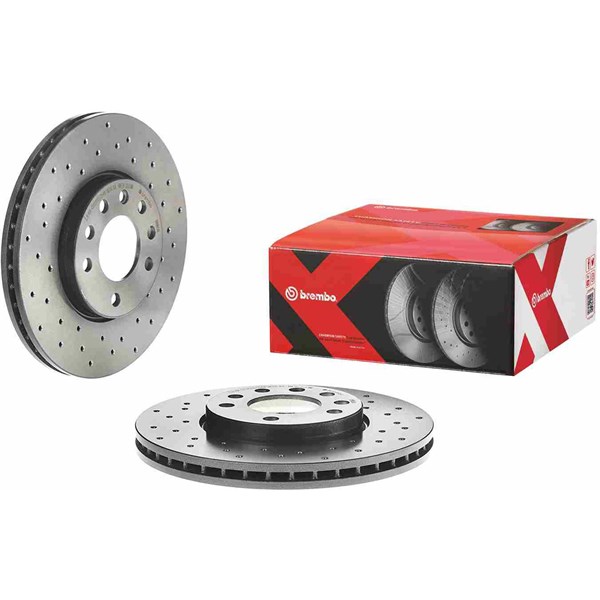 Bremseskive Perforert/ventilert, Framaksel BREMBO BREMBO