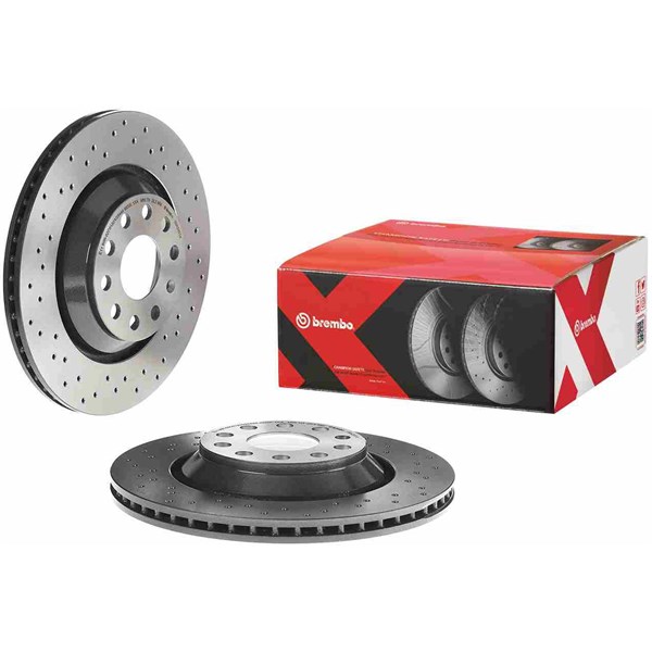 Bremseskive Perforert/ventilert, Bakaksel BREMBO Brembo xtra line BREMBO