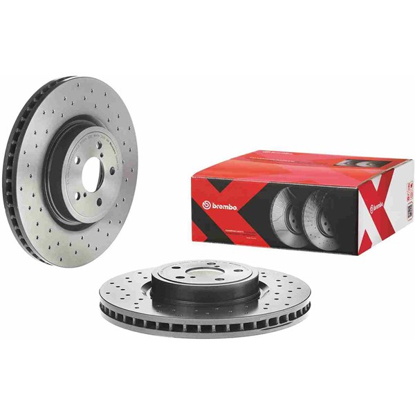 Bremseskive Perforert/ventilert, Framaksel BREMBO BREMBO