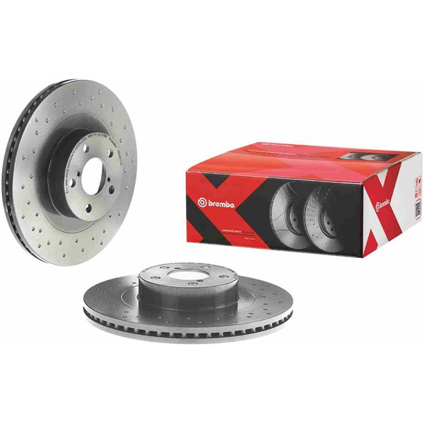 Bremseskive Perforert/ventilert, Framaksel BREMBO BREMBO