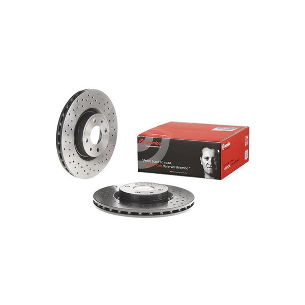 Bremseskive Perforert/ventilert, Framaksel BREMBO BREMBO