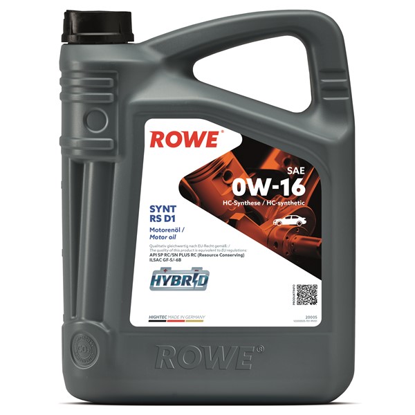 Rowe Hightec Synt Rs D1 0w-16 5l ROWE ROWE