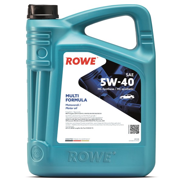 Motorolje Rowe Hightec Multi Formula Sae 5w-40 5l ROWE ROWE