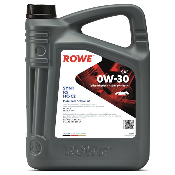 Motorolje Rowe Hightec Synt Rs Sae 0w-30 Hc-c2 5l ROWE ROWE