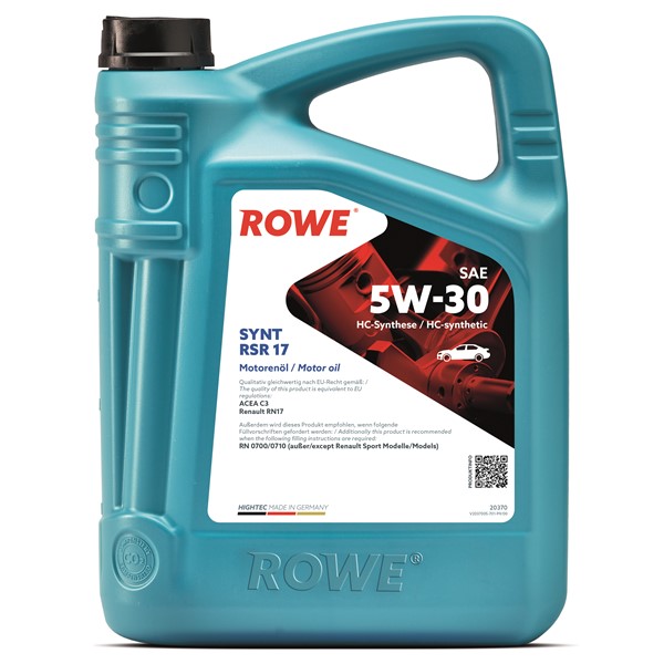 Motorolje Rowe Hightec Synt Rsr 17 Sae 5w-30 5l ROWE ROWE