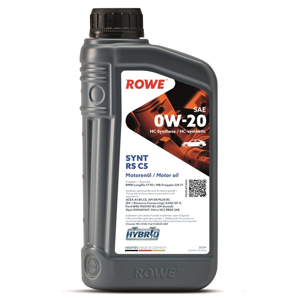 Motorolje Rowe Hightec Synt Rs C5 Sae 0w-20 1l ROWE ROWE