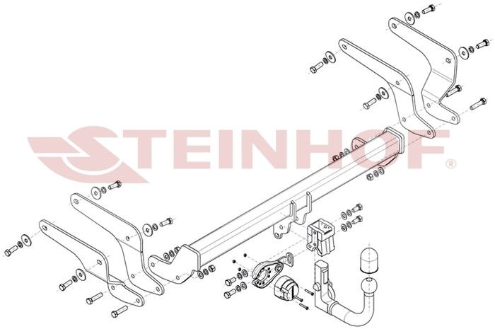 Tilhengerfeste-sett med avtagbar kule STEINHOF Steinhof