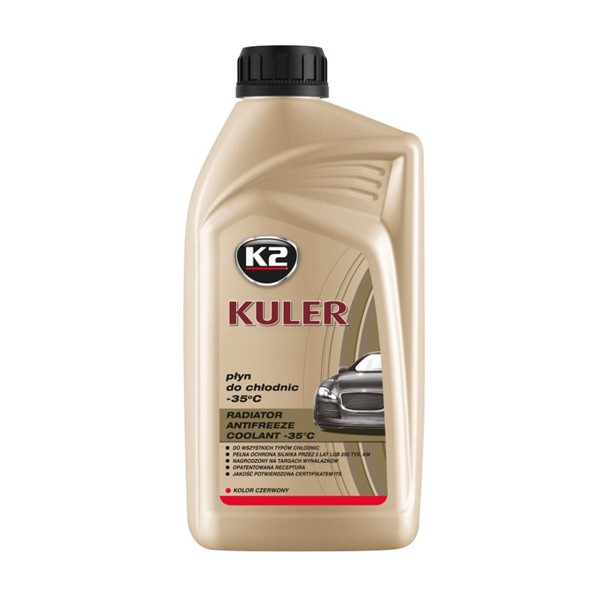Kuler Long life -35°C Glykol Rød konsentrert 1L K2 K2