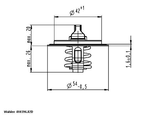 Termostat, kjølemiddel BORGWARNER (WAHLER) BorgWarner (Wahler)