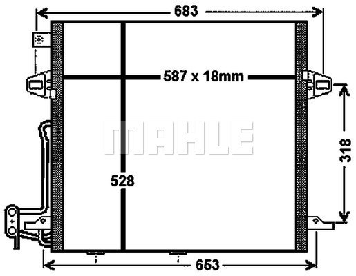 Kondensator, klimaanlegg MAHLE BEHR *** PREMIUM LINE *** MAHLE