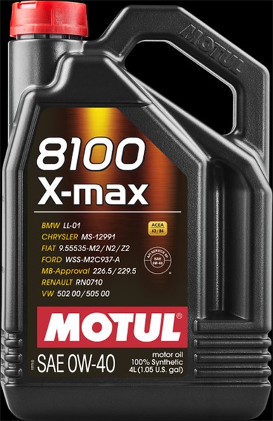 Motorolje MOTUL 8100 X-MAX 0W40 4L MOTUL 8100 x-max 0w40 MOTUL