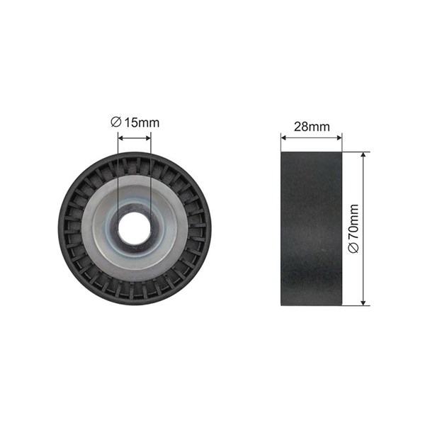 NTY Strammerull, kilerem med ribber - P1763526 - audi, seat, skoda, vw - OE 045 903 315 A