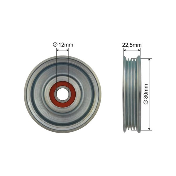 NTY Strammerull, kilerem med ribber - P1758404 - nissan cabstar, navara np300, pathfinder iii - OE 11925-EB70A, 11925-VC801, 11925VC80A