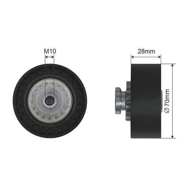 NTY Strammerull, kilerem med ribber - P1758433 - renault - OE 77 00 851 321, 7700851321