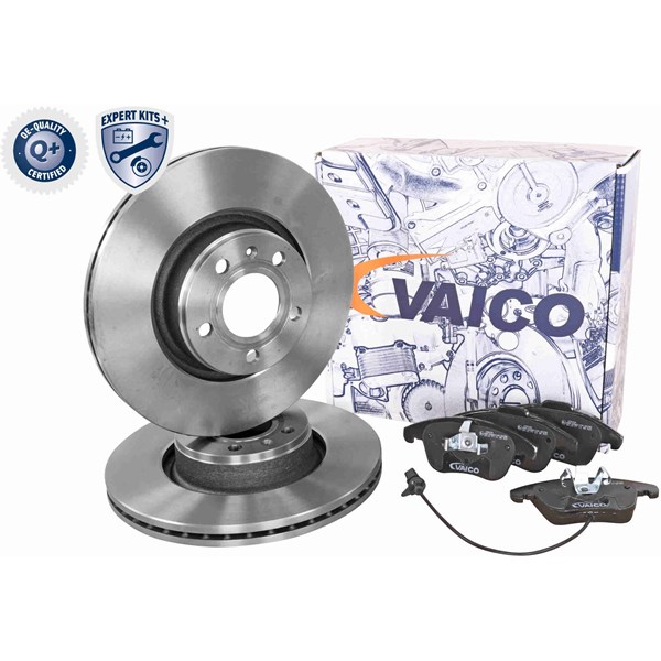 Bremsesett, Skivebremser Ventilert, Framaksel VAICO Expert kits + VAICO