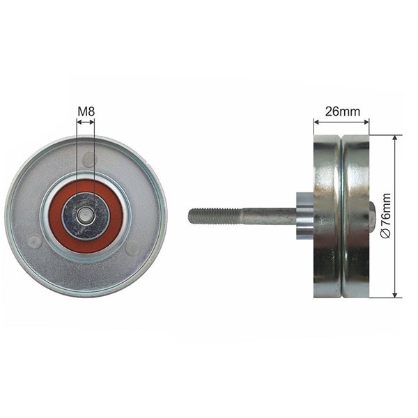 NTY Strammerull, kilerem med ribber - P1787517 - volvo 850, 850 kombi, s70, v70 i, v70 ii - OE 9207905