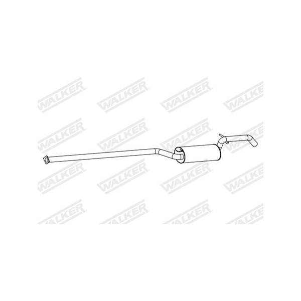 sluttlyddemper, Senter, midtre eksospotte WALKER WALKER