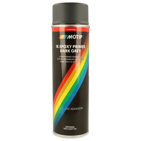 1k Epoxy primer spray mørk grå 500ml MOTIP