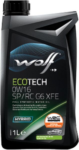 Motorolje Wolf Ecotech 0w-16 Sp/rc G6 Xfe,1l WOLF