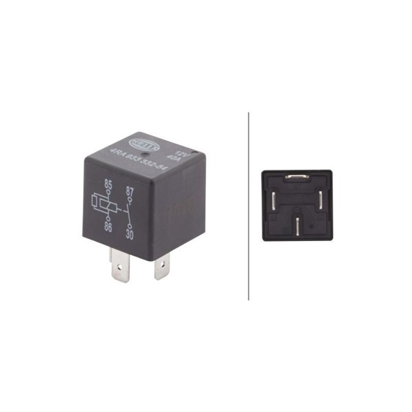 Relè, ABS 12V, Bagasjerom, Kupé, Motorrom HELLA HELLA