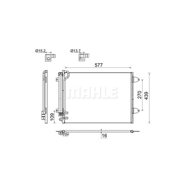 Kondensator, klimaanlegg MAHLE MAHLE