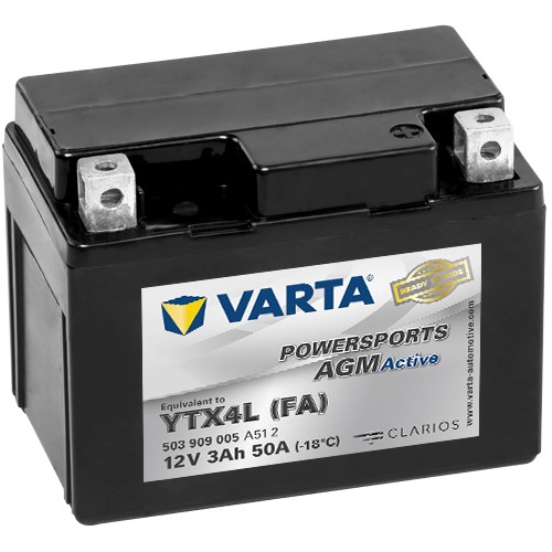 MC Batteri AGM VARTA TX4L (FA) 12V 3Ah 50A VARTA