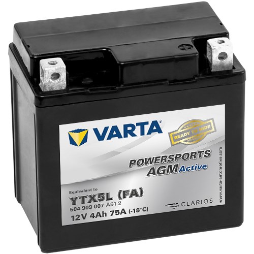 MC Batteri AGM VARTA TX5L (FA) 12V 4Ah 75A VARTA
