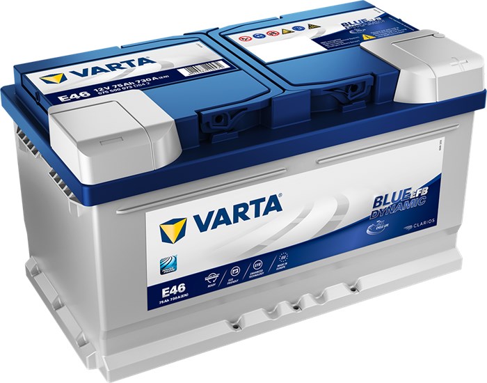 STARTER BATTERI VARTA Blue Dynamic EFB 12V 75AH/730A, - P1836919 - chevrolet, ford, jaguar, opel, peugeot, porsche, saab, volvo - OE 1693471, 1744945