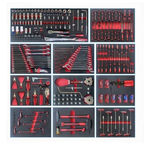 med 12 skuffer, 434 elementer Verktøyskap HST