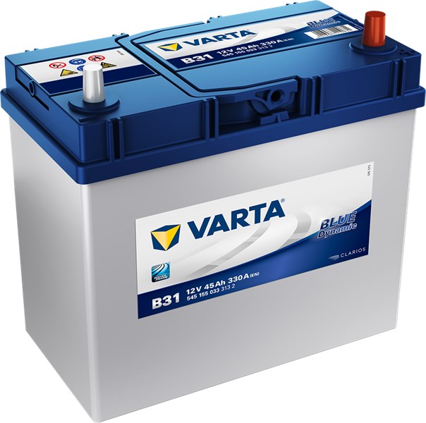 VARTA STARTER BATTERI VARTA BLUE DYNAMIC B31 12V 45AH - P1837021 - acura, daihatsu, honda, isuzu, kia, mazda, nissan, proton, subaru, suzuki, toyota