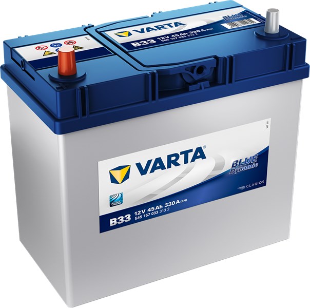STARTER BATTERI VARTA BLUE DYNAMIC B33 12V 45AH 330A - P1837023 - daihatsu, ford, honda, ldv, lotus, mazda, mitsubishi, nissan, rover, subaru, suzuki,