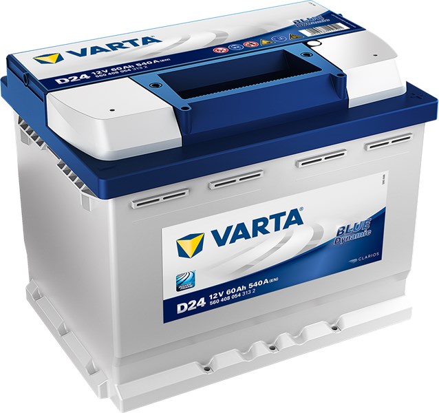 STARTER BATTERI VARTA BLUE DYNAMIC D2412V 60AH 540A, B - P1837028 - abarth, alfa romeo, alpina, audi, bentley, bmw, chevrolet, chrysler, citroën, daci