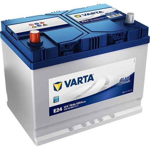 STARTER BATTERI VARTA BLUE DYNAMIC E24 12V 70AH 630A, Bagasjerom VARTA