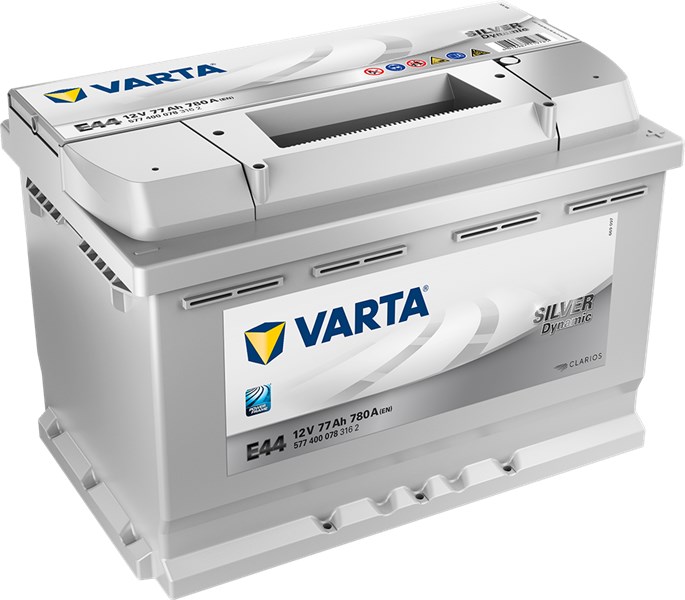 STARTER BATTERI VARTA SILVER DYNAMIC E44 12V 77AH 780A, Bagasjero VARTA