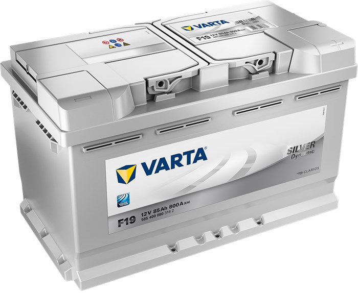 STARTBATTERI VARTA SILVER DYNAMIC F19 12V 85AH 800A, Bagasjerom VARTA