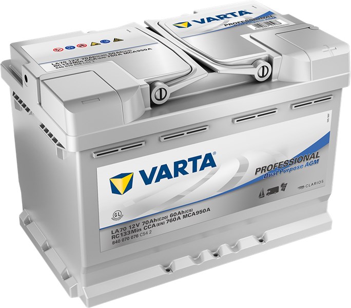 STARTER BATTERI VARTA PROFESSIONAL AGM LA70 12V 70AH 760A VARTA