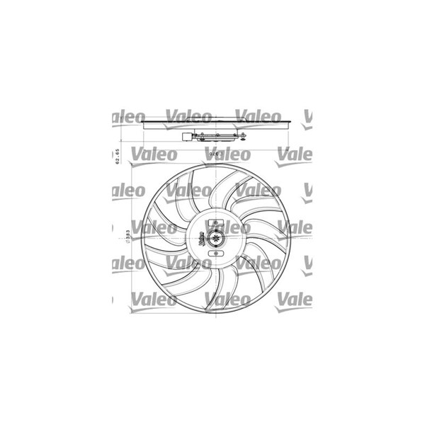 Ventilator, motorkjøling VALEO - audi, porsche - OE 8K0959455AB, 8K0959455G, 8K0959455K