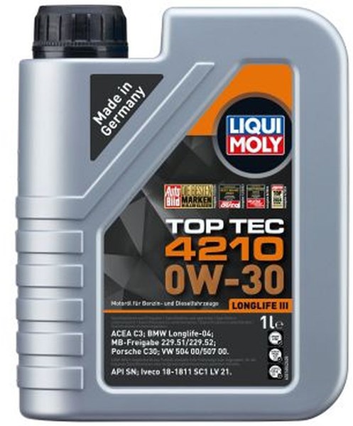 MOTOROLJE LIQUI MOLY Top Tec 4210 0W-30 C3, 1L LIQUI MOLY - 1850993