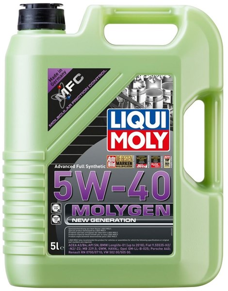 Motorolje LM Molygen New Generation 5W-40 A3/B4, 5L LIQUI MOLY Motorolje LM Molygen New Generation 5W-40 A3/B4, 5L LIQUI MOLY
