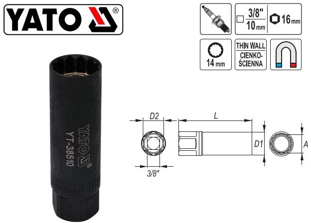 tennpluggnøkkel Yato