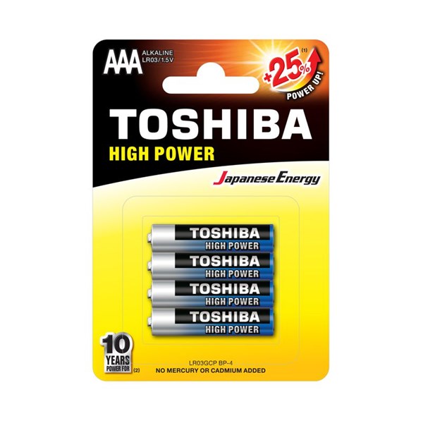 AAA LR03, Alkaline High Power Batteri, 4-pack
